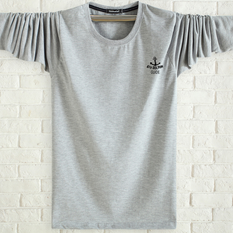 Đặc biệt hàng ngày áo thun nam dài tay thêm cotton lớn cỡ lớn người béo mập cộng với phân bón để tăng áo 6XL đáy cách phối đồ nam đẹp