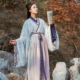 司南 叔 Thung lũng gió thở dài truyền thống Hanfu Cangshan Yinxian Wei Jinfeng cổ tay rộng eo eo váy