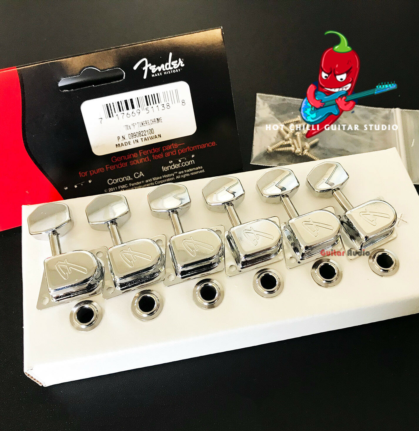 Original fender guitar winder chord button 70s retro 10mm mounting hole