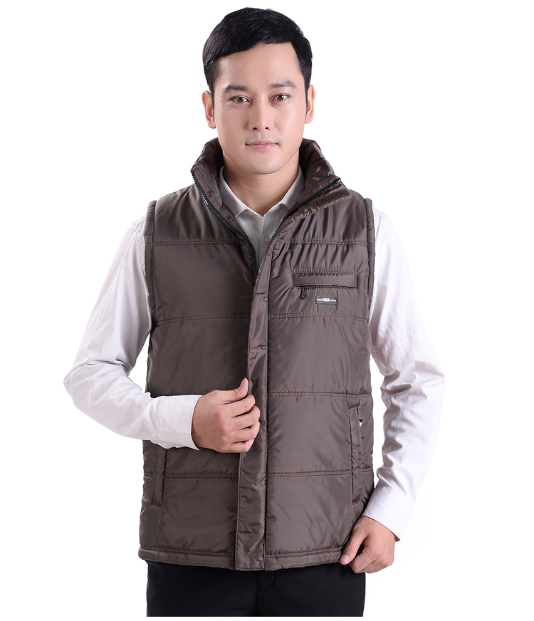 Mùa thu và mùa đông vest nam cotton dày vest ấm áp ở người già mặc vest vest dày vest nam trung niên