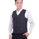 Áo vest nam cotton mùa đông dày vest vai trung niên cổ chữ V lỏng lẻo bên ngoài mặc vest nam vest ấm áp ao ba lo nam Áo vest cotton