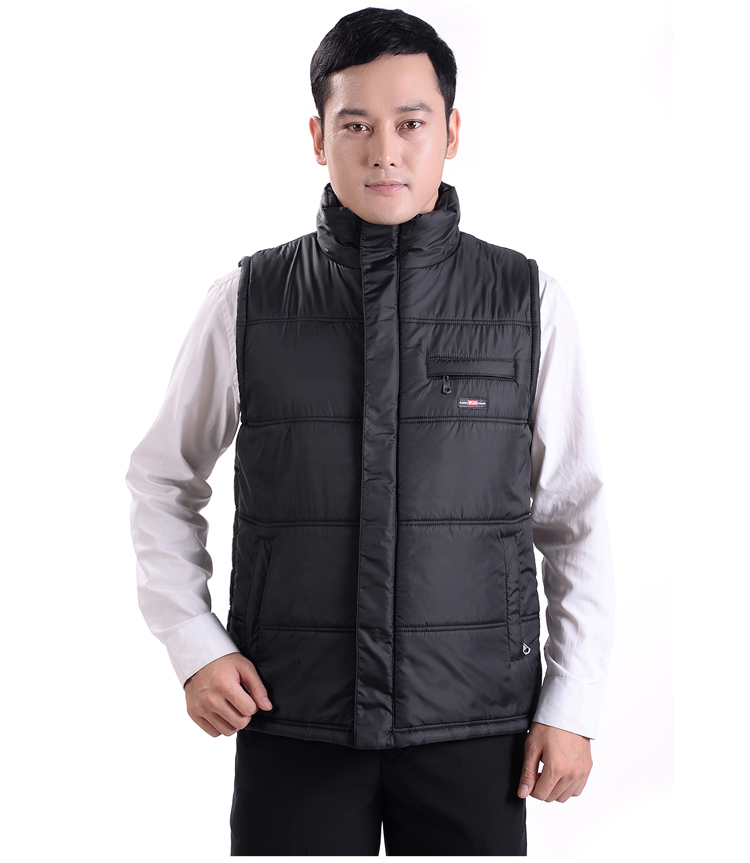 Mùa thu và mùa đông vest nam cotton dày vest ấm áp ở người già mặc vest vest dày vest nam trung niên