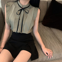 Pleated skirt womens short skirt black high waist a-line plus size thin short section small wild skirt 2021 summer