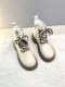 Trendy Light-Colored Women's Wool Snow Boots Winter 2025 Versatile Thick-Soled Casual Short Boots with Added Fleece and Thickened Cotton Boots