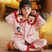 Snow White Little Girls Home Clothes for Childrens Spring and Autumn Long Sleeve Bottom Snow-Snow-Snowball Girls Home Clothes