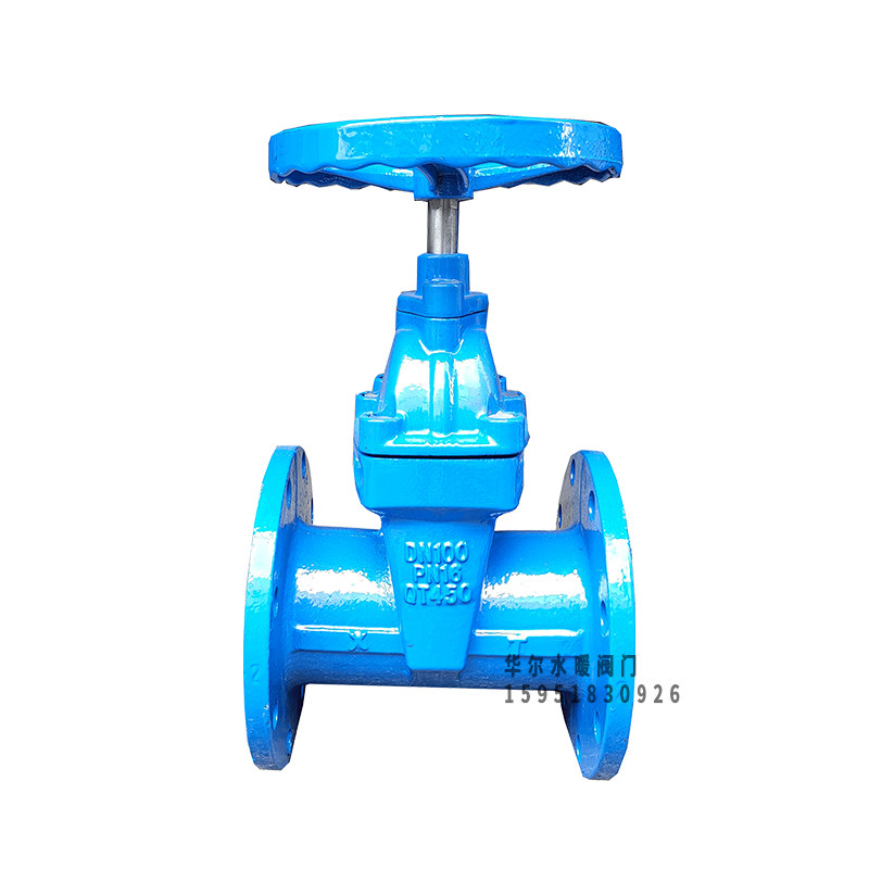 Flange gate valve soft seal dark rod z45x-16 elastic seat seal water valve DN100 pipe manual switch valve