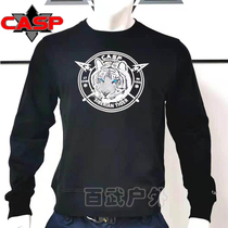 casp Chinese tiger long-sleeved sweatshirt tactical top pure cotton embroidery mens loose womens round neck pullover womens casual