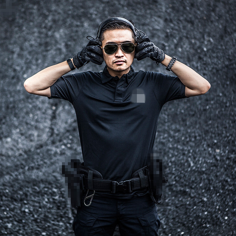 Eng Tiger Battalion Tactical Turtlenecks Polo Shirt Round Collar T-Shirt Single Guide Commuter Speed Dry Blouse Short Sleeve Flagship Store Teaching Officer Clothes