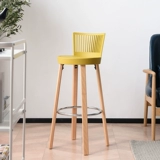 Квадратный варварский стул, сплошной деревянный бар, стул стул стул кофейня Высокий стул. Случай -дизайнерский стул.