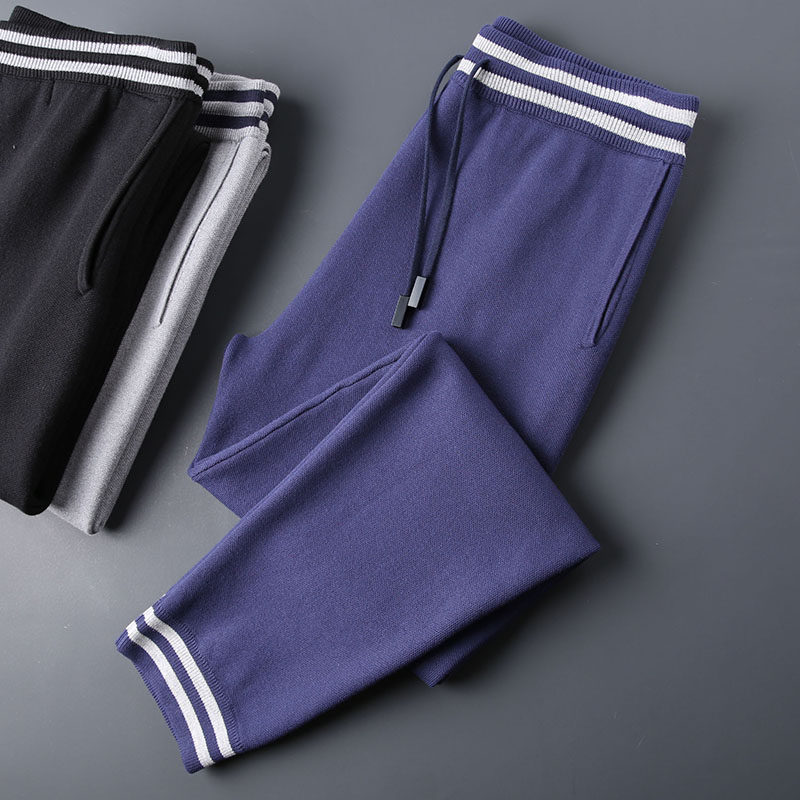 JSBD Autumn-Winter-Age Ram Color Cotton Pants Warm And Warm Thickened Men Cashmere Knitted Casual Pants Can Punch Underpants