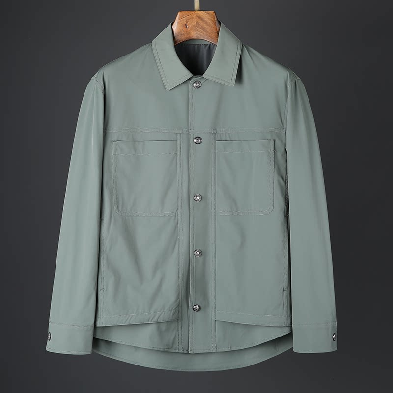 Deficit Clear Bin Quality Good Goods Recommended Cloud End Imported Fabric Back Double Layer Superimposed Men's Flap Jacket Jacket