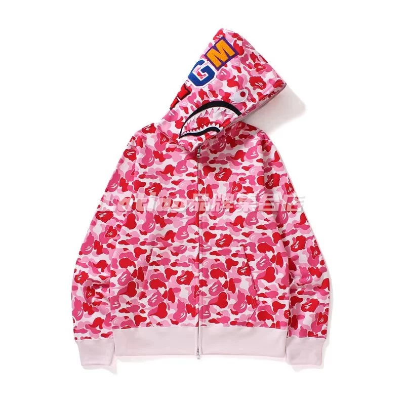 Spot BAPE ABC CAMO SHARK Newjeans в том же стиле 25 новая камуфляжная акула толстовка куртка