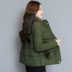 Áo khoác cotton mùa đông 2018 mới ngắn nữ phiên bản Hàn Quốc của áo khoác cotton mỏng chống trượt cho áo khoác cotton dày dành cho học sinh áo phao bomber nữ Bông