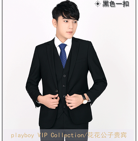 Playboy VIP phù hợp với nam phù hợp với ba phần công việc kinh doanh ăn mặc chuyên nghiệp tự canh tác chú rể váy cưới vest nam đẹp