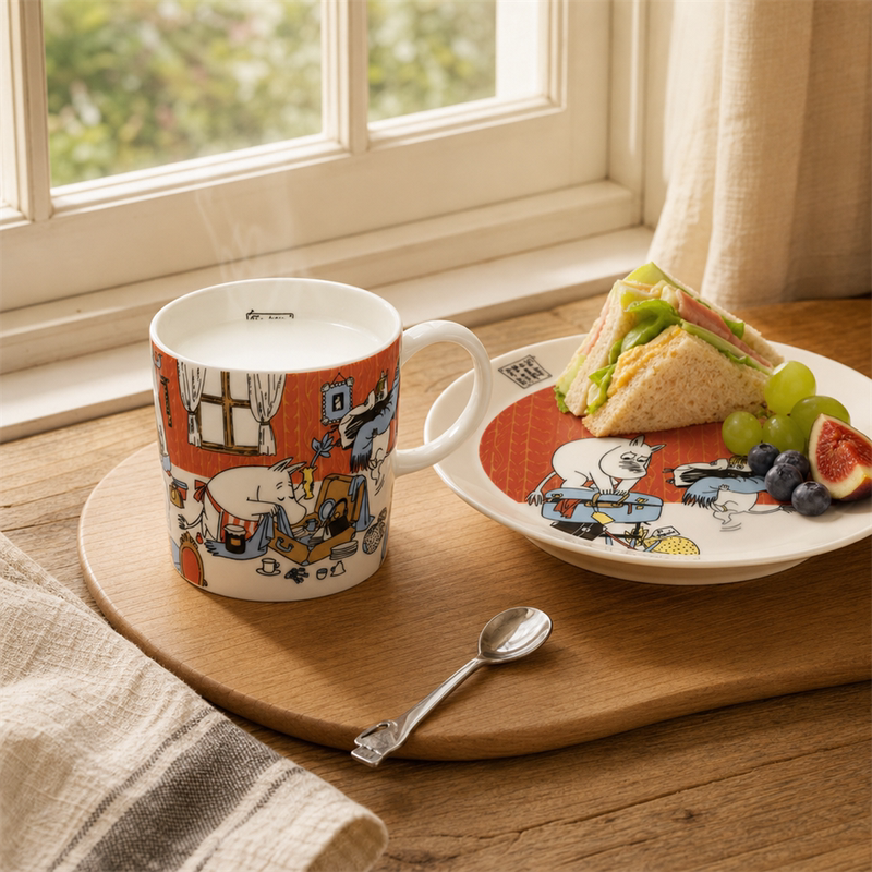 【New Product】Finland Arabia Moomin Holiday Peak Summer Limited Edition Mug and Plate Ceramic Household Tableware