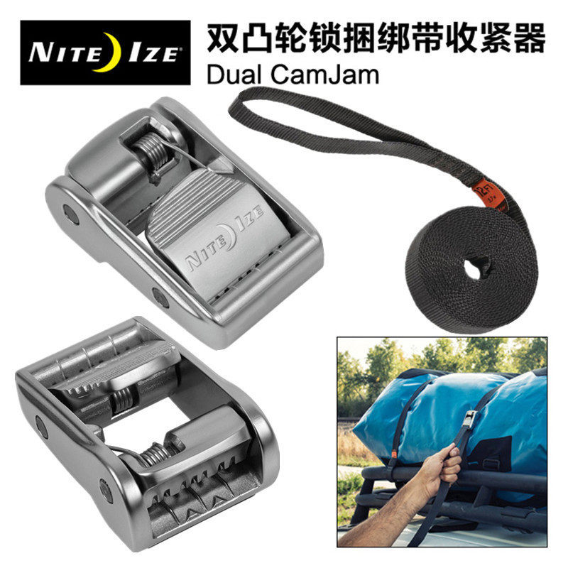 NiteIze Kamjer Car Baggage Rackle Tighter Tighter Small Powerful Two Wheel Self Lock