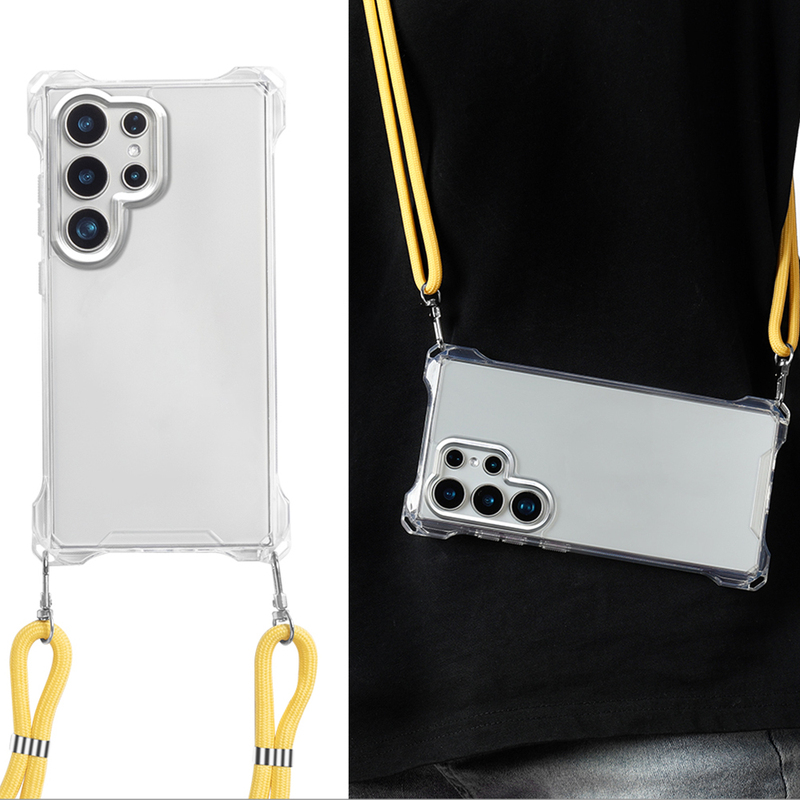 Crossbody Phone Case with Four-Corner Cutouts, Suitable for Samsung A56 A55 A34 A54 A6 A17 with Crossbody Lanyard, S26Ultra S26+S26 Transparent Anti-Drop S25Plus S24Fe S23 Crossbody Phone Case with Four-Corner Cutouts, Suitable for Samsung A56 A55 A34 A54 A6 A17 with Crossbody Lanyard, S26Ultra S26+S26 Transparent Anti-Drop S25Plus S24Fe S23