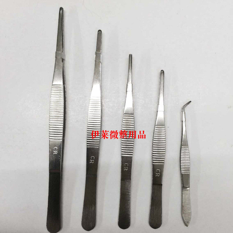 Cupping clip alcohol cotton tweezers Stainless steel tweezers 10cm12cm14cm16cm18cm20cm