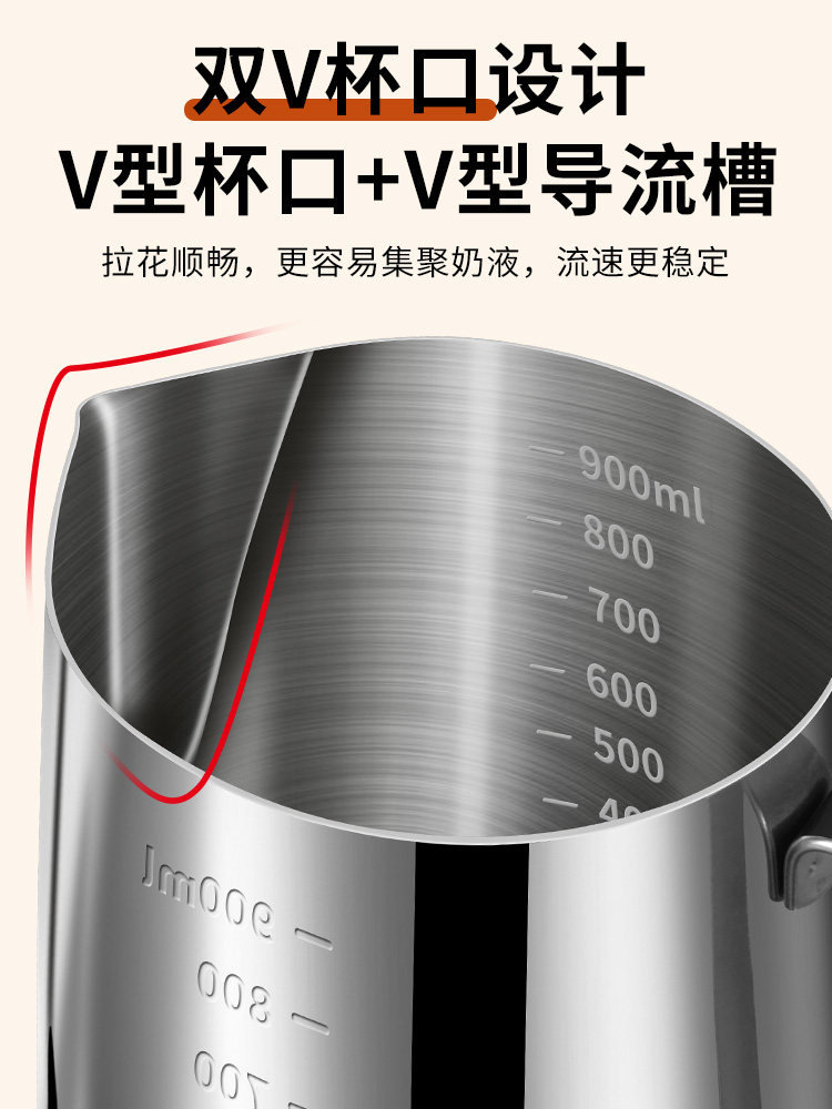 Stainless Steel Coffee Latte Art Cup 2026 New Model Special Thickened Coffee Cup with Pointed Spout for Frothing Milk and Latte Art