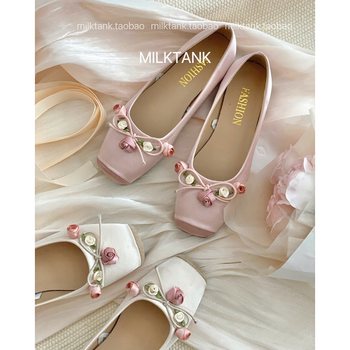 Rose girl fairy style ballet flat shoes Rose girl fairy style ballet flat shoes