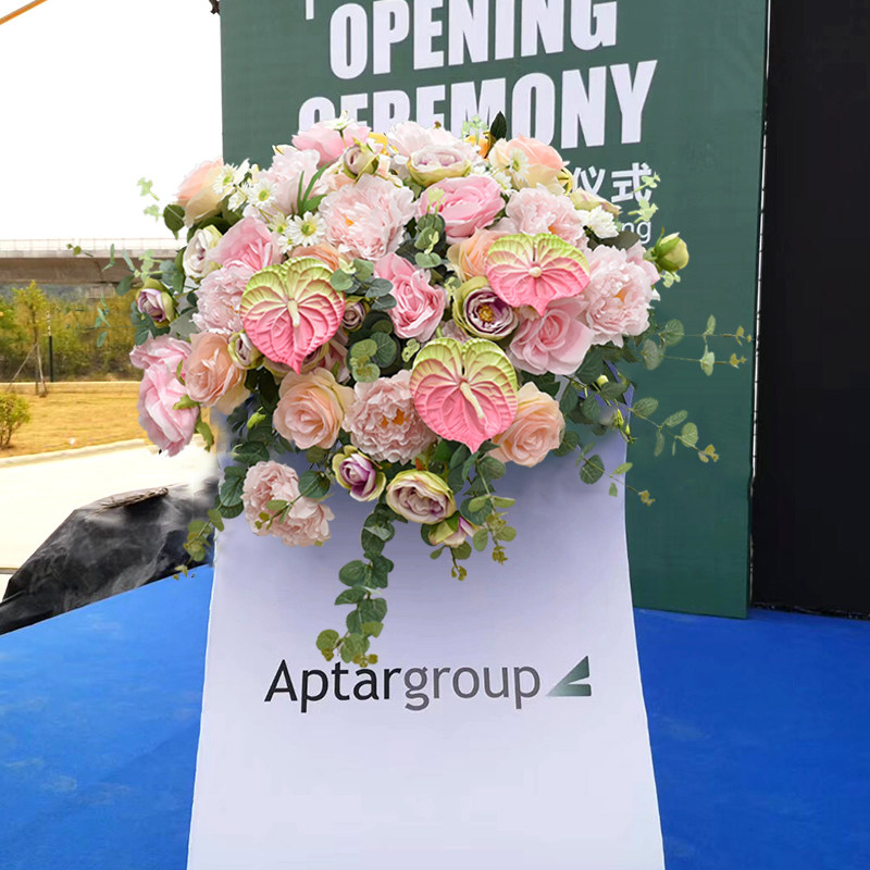 Speech Desk Flower Company Meeting Chair Desk Business Greeting Flowers Fake Flower Table Flower Wedding Hotel Sign to Silk Flower Arrangement