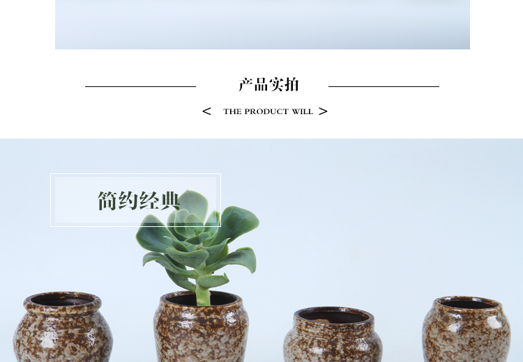 Handmade gốm gốm jar hoa bình hoa nồi gốm đất nung cổ xưa nhỏ hoa chèn đồ trang trí - Vase / Bồn hoa & Kệ bầu ươm v6