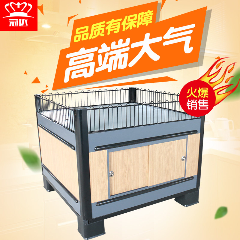 Guanda new luxury supermarket promotion table supermarket pile head steel and wood booth float boutique European promotional shelves