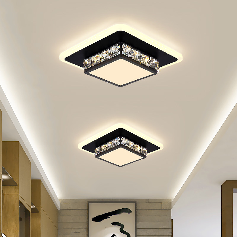 Crystal Aisle Light Corridor Light Nordic Net Red Entrance Hall Entry Entrance Downlight Balcony Simple Shape Ceiling Lighting