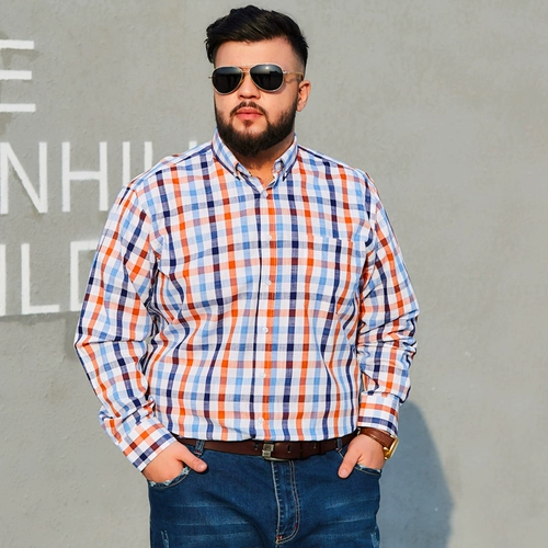 Лонгслив, хлопковая рубашка для отдыха, большой размер