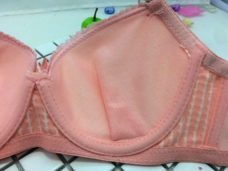 Cô gái áo ngực mỏng mẫu cốc có vòng thép tập hợp đồ lót ba ngực toàn cotton thoáng khí trường trung học quan lot nu dang dui