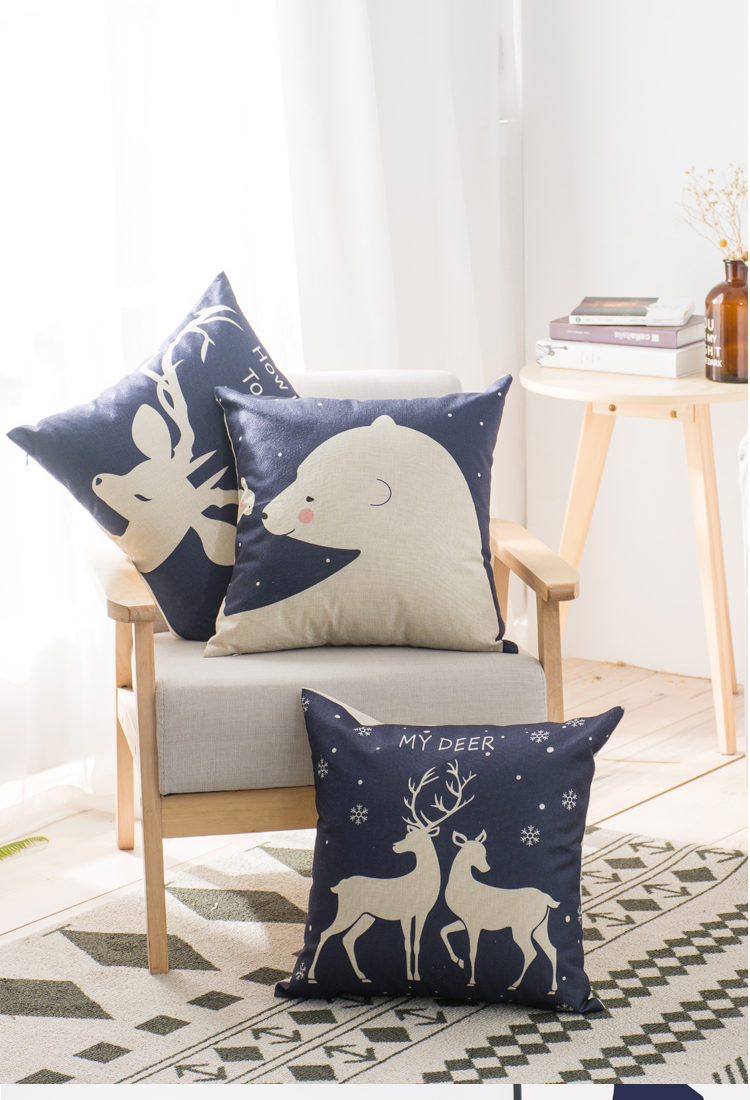 Sofa đệm gối vỏ với lõi gối văn phòng eo lưng đệm xe đơn giản với gối Bắc Âu gối vuông sofa