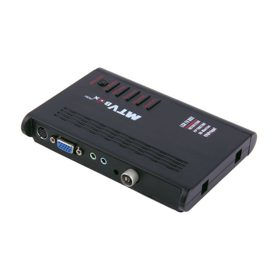 AV to VGA converter Set-top box to monitor to watch TV Analog TV signal to VGA with remote control speaker