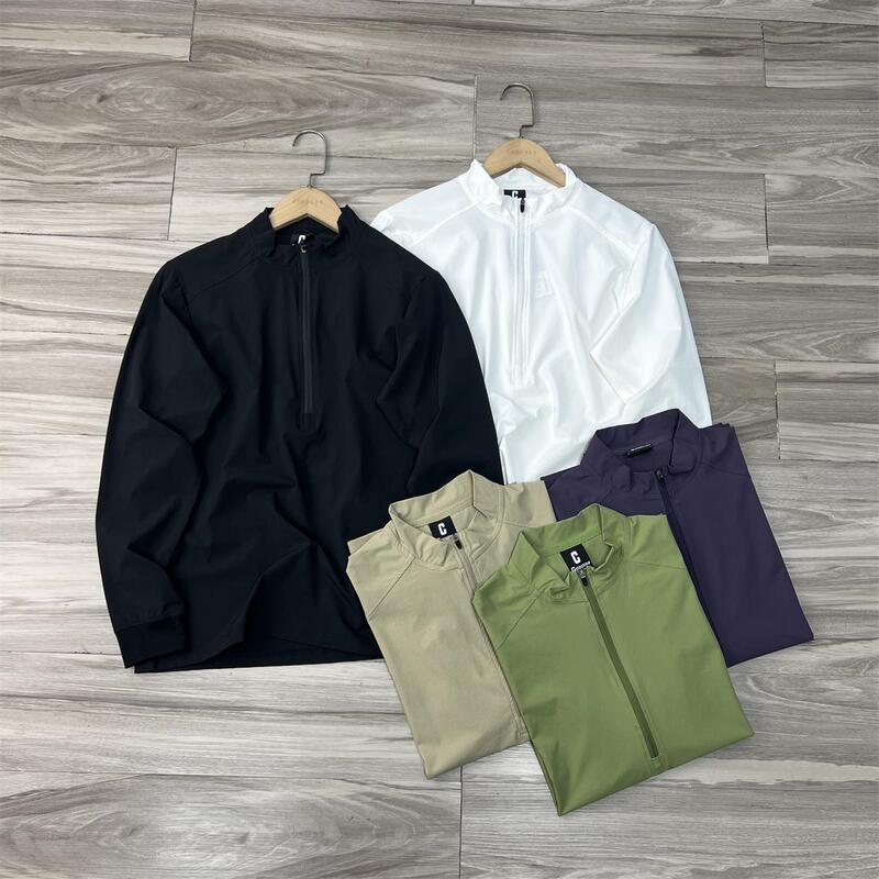 Daily Order Scratch-Resistant, Wear-Resistant, Quick-Drying, Water-Repellent, Unisex Outdoor Mountaineering and Cycling Half-Zip Sun Protection Clothing