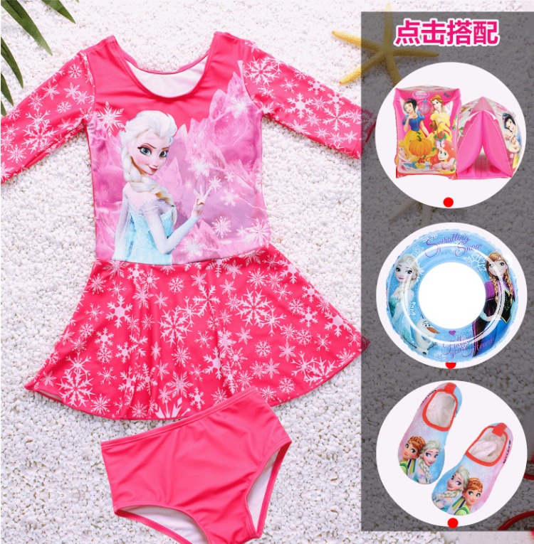 Áo tắm cho trẻ em Nữ công chúa Váy cho bé gái Chia tay dài - Bộ đồ bơi của Kid đồ bơi cho bé gái 12 tuổi