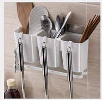 Sucker chopsticks cage kitchen non-punching chopsticks shelf tableware cage drain chopsticks Chopsticks storage box