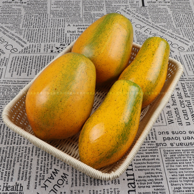 Simulated Fruit Papaya Vegetable Model Farmhouse Restaurant Hotel Decoration Cabinet Ornaments Early Education Props Fake Large Papaya