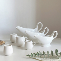Ceramic milk spoon sauce spoon coffee milk cup condensed milk spoon milk jug steak juice cup with handle large and small sugar bowl