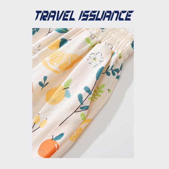 TRAVELISSUANCE 상큼한 여름 하라주쿠 꽃 틈새 캐주얼 다재다능한 하와이안 스타일 게으른 트렌디 브랜드