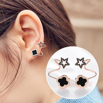 UXU Korean Ear Nail Woman Temperament Brief Four Leafs Ear Nail Ear Clip Without Earbuds Personality Tide People Sweet Earrings