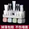 Toothbrush holder shelf hole-free automatic toothpaste artifact Wall-mounted wash tooth cup set Family of four