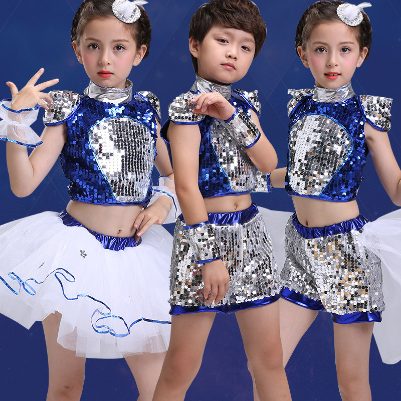 Six-1Child Show Dress Girl Dress Deluxe Show Kids Cheerleader Jazz Dance Dance