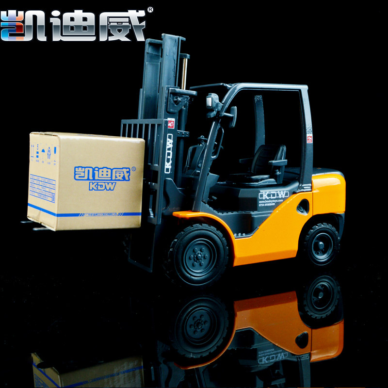 Kaidiwei alloy engineering vehicle model 1:20 Light stacker toy metal fork machine simulation car for children