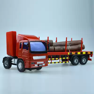 Lili inertial Wood transporter semi-trailer truck grabbing Wood engineering truck cart children's toy car model