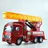 Lili sound and light version Inertial engineering car large fire ladder car Children's toy car model with sound