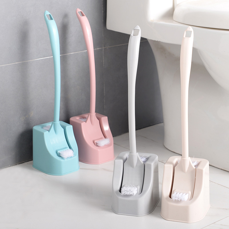Household toilet brush set creative soft hair powder room toilet brush new long handle no dead angle cleaning artifact