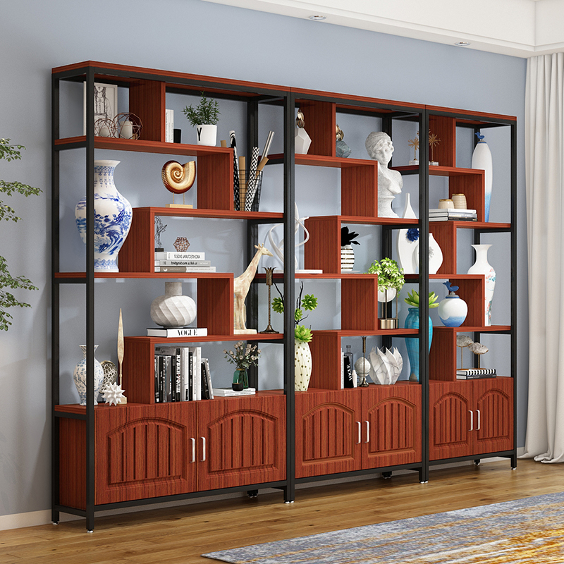 Modern minimalist bookshelves Shelves Iron Art Partition Hyun Guan Cabinets Bogu Racks Wine Cabinet Office Bookcase Screen Shelves