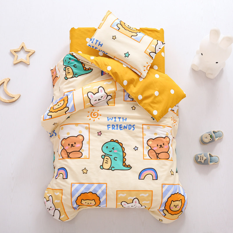 Kindergarten quilt Three sets of pure cotton baby Nap Bedding 6 pieces of cover customizable Children's bed Quilt Cover with Core