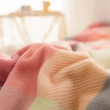 Коралловый зимний двусторонний комплект, флисовая простыня, пододеяльник, фланелевое покрывало, скандинавский стиль, 4 предмета