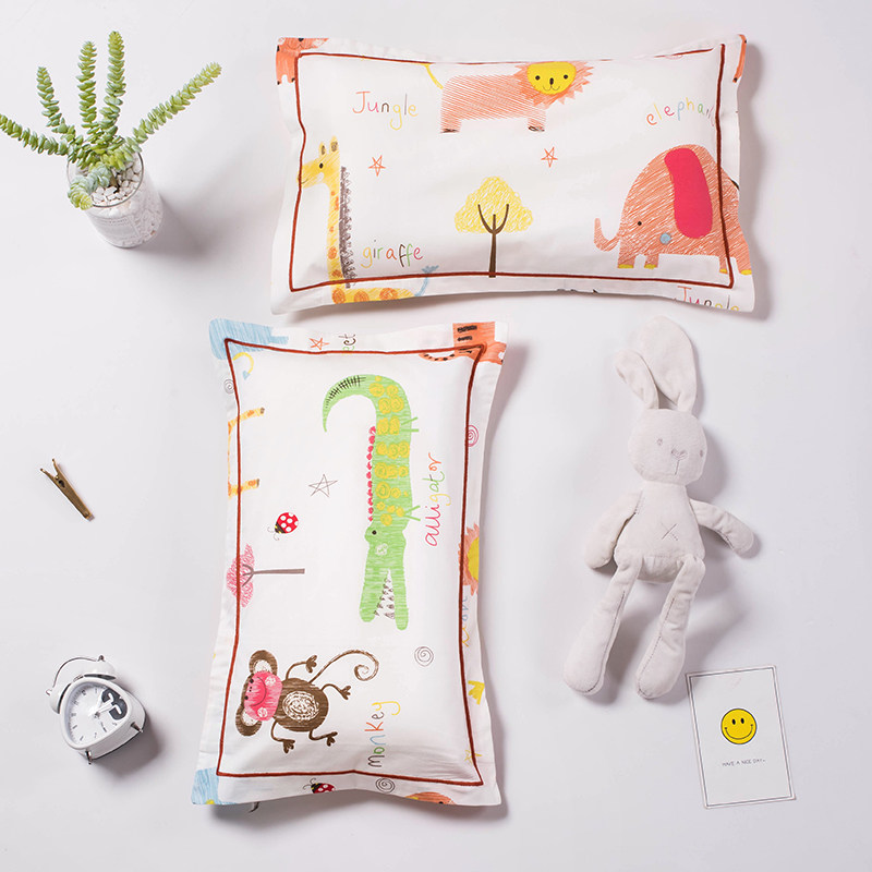 Children's pillowcase cotton single latex pillowcase memory pillow headcase 60*40 children 50*30 male and female student pillow towel
