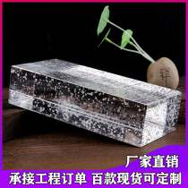 Bubble pattern hot melt brick glass tile transparent square transparent glass partition wall Crystal brick bar curtain wall landscape wall